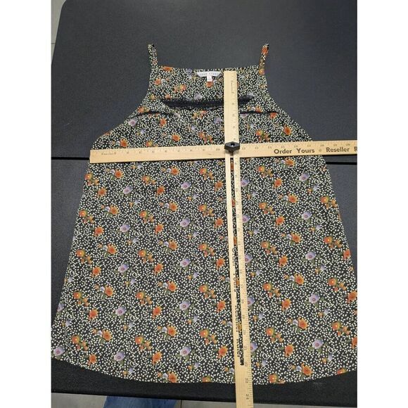 Your Story Floral Tank Top Brown Orange Flowers Women's Large - Picture 5 of 5